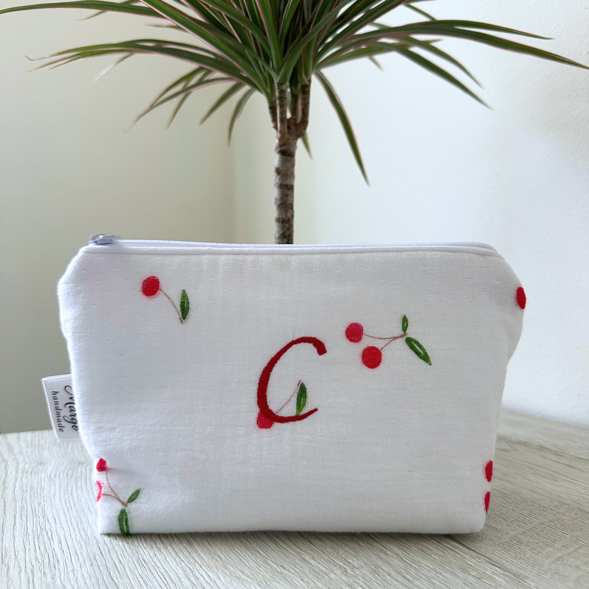 Pochette a fantasia limoni ciliegie personalizzata